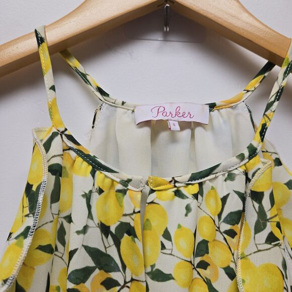 Parker Lemon Limon Mini Sun Dress Sz Small Ruffles Italy Vacation Resort Amalfi - Picture 7 of 11